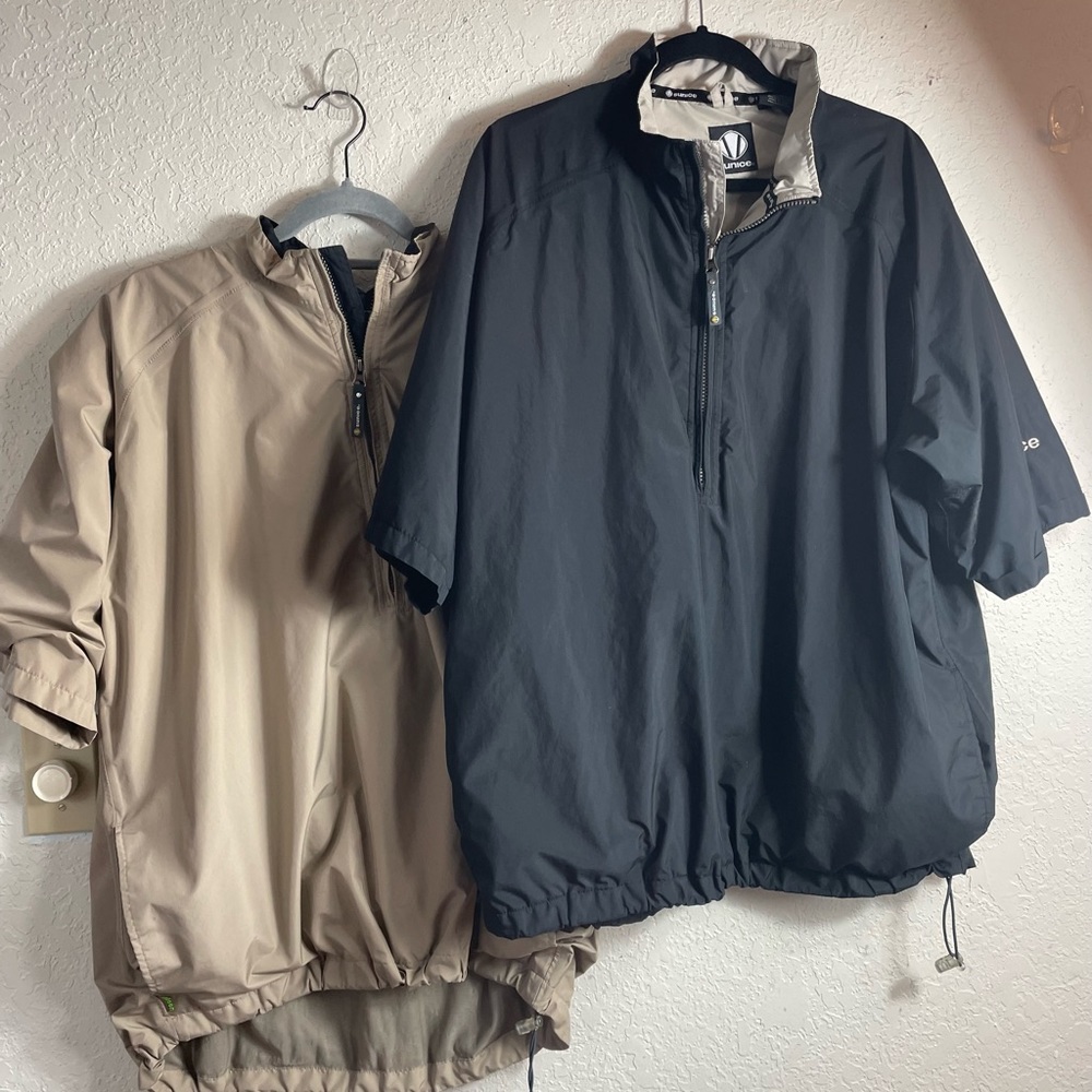 Sunice Typhoon Bundle of Two S/S Half Zip Windbreakers Sz XL